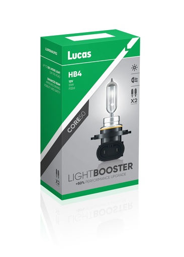 [LLX9006XLPX2] 12V 51W P22d HB4 +50% LUCAS LIGHTBOOSTER