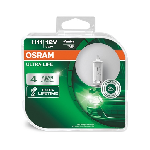 [64211ULT-HCB] 12V 55W PGJ19-2 H11 ULTRA LIFE BOX OSRAM
