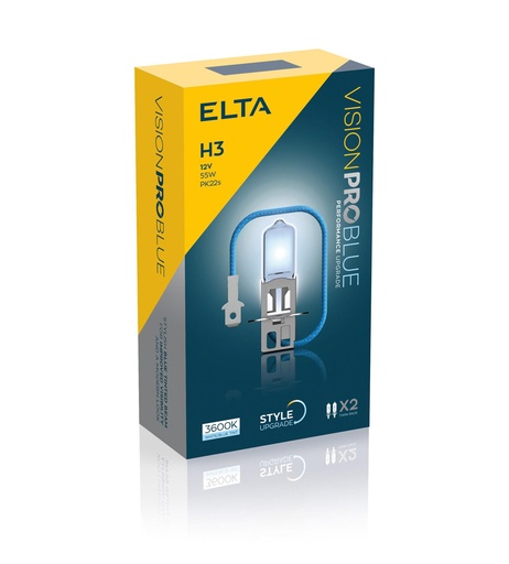 [EB1453TR] 12V 55W PK22s H3 VISION PRO BLUE (BOX-02)