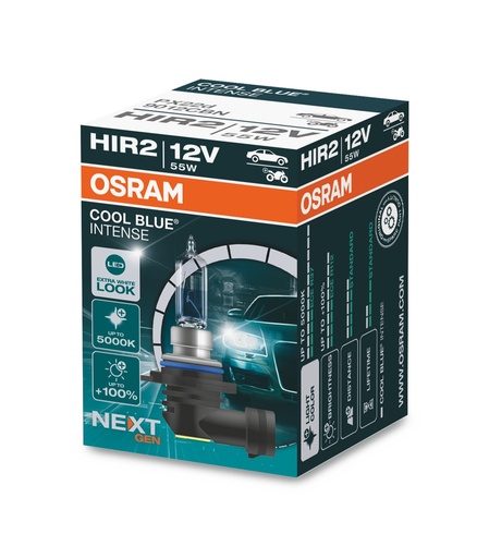 [9012CBN] 12V 55W PX22D HIR2 COOL BLUE® INTENSE (NEXTGEN) Osram