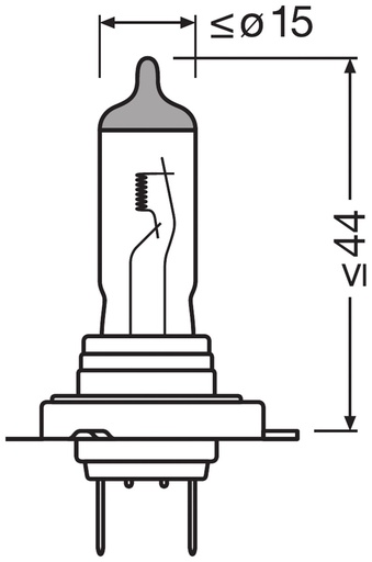 [N499] 12V 55W PX26d H7 