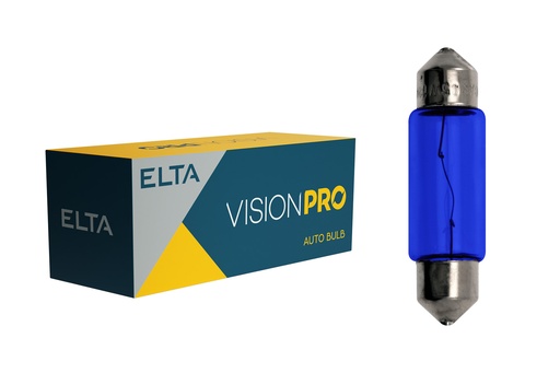 [EB0216TB] 12V 5W SV8,5-8 Blue (11x38 mm) VISION PRO
