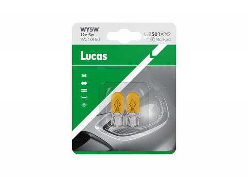 [LLB501APX2] 12V 5W W2,1x9,5d WY5W amber LUCAS