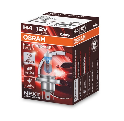 [64193NL] 12V 60/55W H4 NIGHT BREAKER® LASER