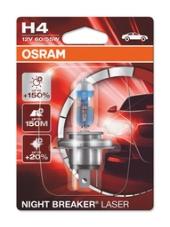 [64193NL-01B] 12V 60/55W P43t H4 NIGHT BREAKER LASER Blister-01 Dopredaj, náhrada 64193NL-1BL