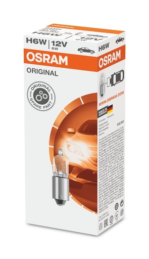 [64132] 12V 6W BAX9s H6W OSRAM