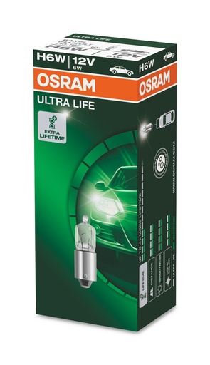 [64132ULT] 12V 6W BAX9s H6W ULTRA LIFE OSRAM