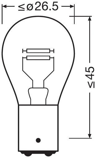 [N334] 24V 21/5W BAY15d P21/5W 