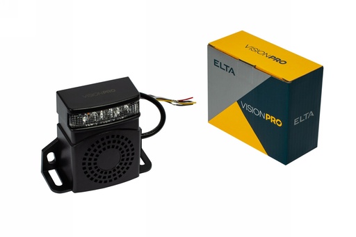 [EB8027] Cúvací alarm s LED svetlom 10V-80V 3LED x 1W/3W max 107dB ECE R10 