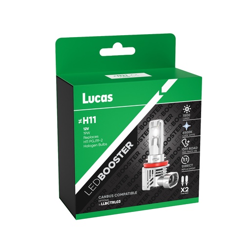 [LLB711LEDX2] 12V 15W PGJ19-1/2/3 6500K (H8/H11/H16) LEDx2 Lucas