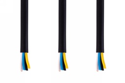 [GB3x0,75mm2+1x1,5mm2] Kábel 4-žilový 3x0,75mm2+1x1,5mm² modrý, žltý, čierny, biely 