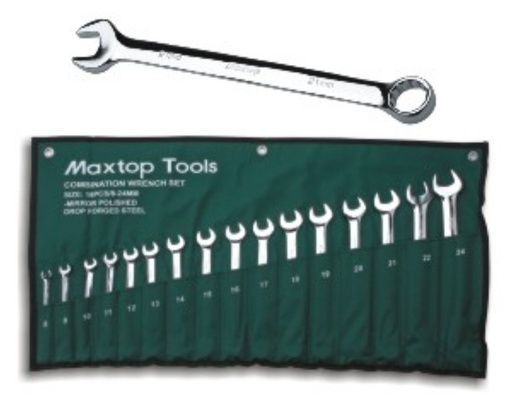 [TL-020] MAXTOP-Combin.wrench set 16 pcs (8-24mm)