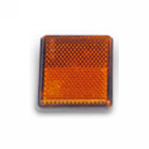 [A-0202] Refl. rectang. amber adhesive 56x39mm 