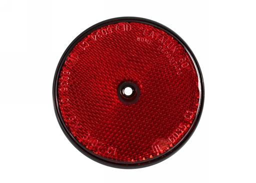 [A-0720] Odrazka 80mm okrúhla červená s otvorom 
