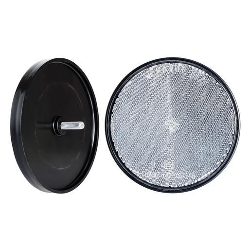 [A-0702] Odrazka 80mm okrúhla číra so skrutkou 