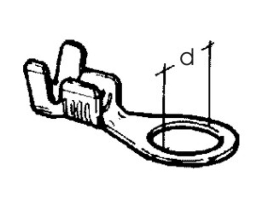 [MT1602970] Očko 4,3mm 0,8-2,0mm2 kábel 
