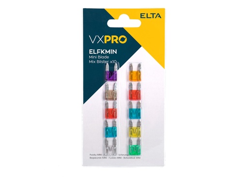 [ELFKMIN] Poistka plochá mini mix Blister-10 ELTA