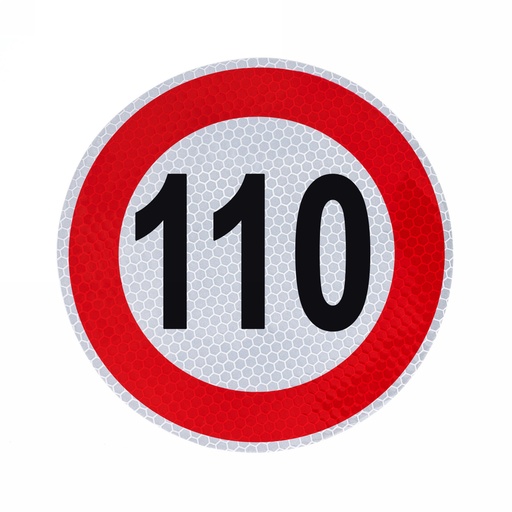 [A-VM150-110] Samolepka konštrukčnej rýchlosti 110 priemer 150mm 