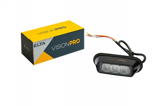 [EB8012] Svetlo pozičné Strobo 3LED x 3W/9W, 12/24V, ECE R10+R65 ambrové 