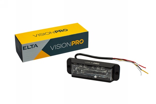 [EB8010] Svetlo pozičné Strobo 4LED x 3W/12W, 12/24V, ECE R10+R65 modré 