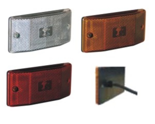 [A-3141.5105124] Side pos. lamp w/reflect. 24V LED -amber
