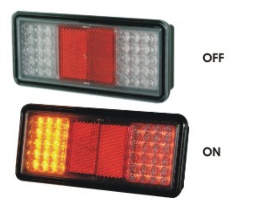[A-3159.0105000] Rear LED lamp UNI w/cable- water proof