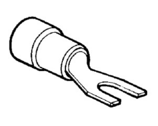 [BP1198] Fork 5mm / 2,5-6,0mm2 - yellow