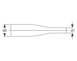 [BP12202T-A] Zmršťovacia bužírka d2=4,8mm d1=1,6mm (1m) s lepidlom 