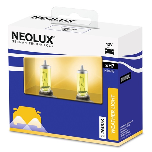[N499W-2SCB] 12V 55W PX26d H7 Neolux Weather Light 2 ks